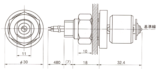 液位傳感器（水位傳感器）ESL-032、ESL-033尺寸規(guī)格