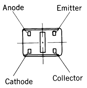 光電傳感器（光學(xué)傳感器）OM-2514針腳圖（仰視）