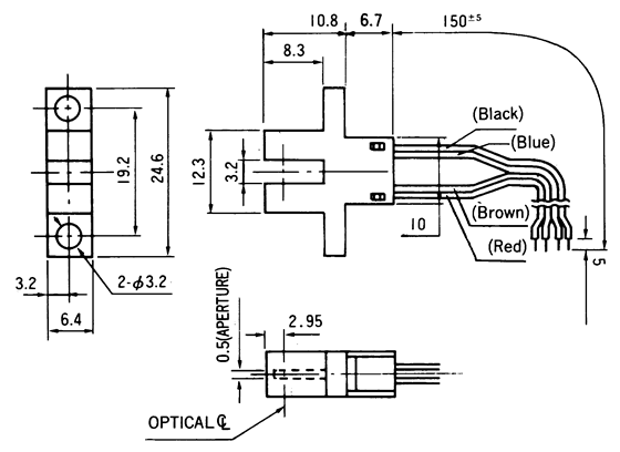 光電傳感器（光學(xué)傳感器）OJ-3001尺寸規(guī)格