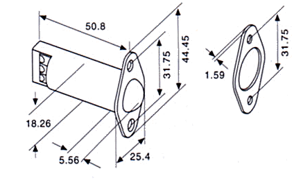 門磁開關(guān)（磁性開關(guān)/接近開關(guān)/接近傳感器）DC-3711尺寸規(guī)格