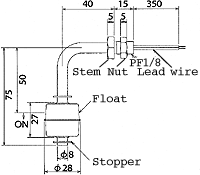 液位開關（液位傳感器/水位開關）RFS4-1尺寸規(guī)格