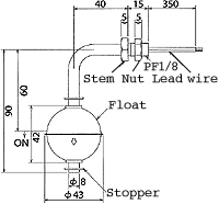 液位開關(guān)（液位傳感器/水位開關(guān)）RFS9-2尺寸規(guī)格